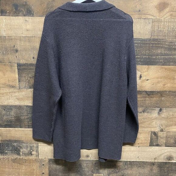NWOT Eileen Fisher Gray open front cardigan Long Sleeve Size L - Picture 7 of 10
